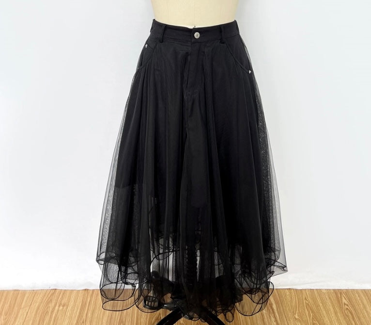 Tulle Overlay Skirt