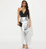 Headed Out Metallic Maxi Skirt